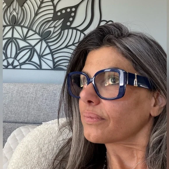 Tiffany. Co TF2235 Square Eyeglasses 8385-Spectrum
Blue with gold tone in EUC. - Picture 7 of 17